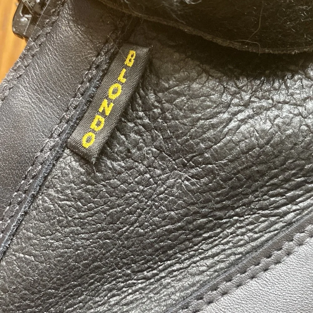 Blondo ankle winter women genuine shearling zipper boots size 6 - Picture 3 of 5